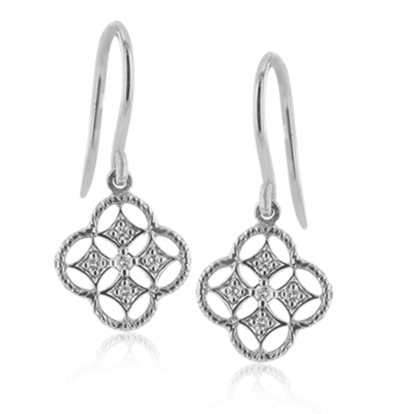 Simon G. Quatrefoil Diamond Earrings