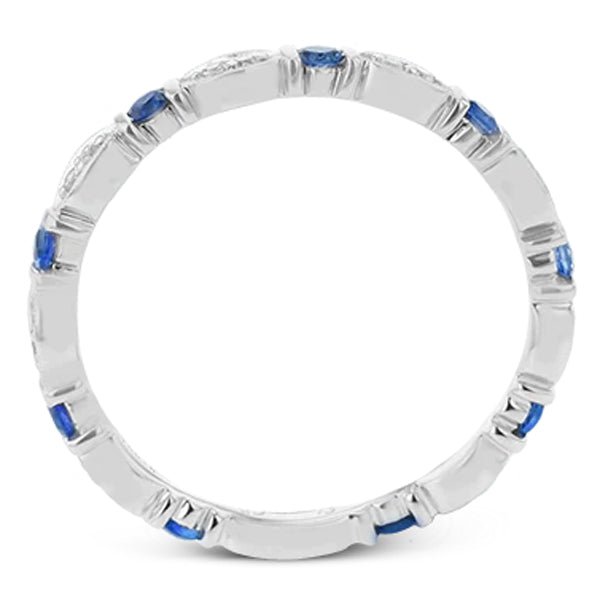 Simon G. Sapphire and Diamond Stackable Ring