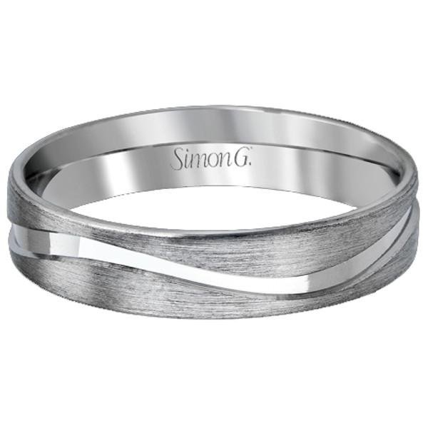 Simon G. Satin Finish "Wave" Wedding Band