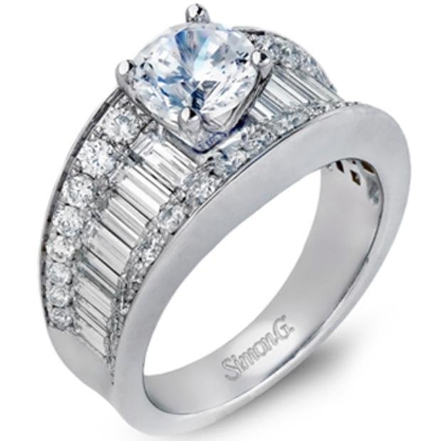 Simon G. "Simon Set" Baguette Diamond Engagement Ring