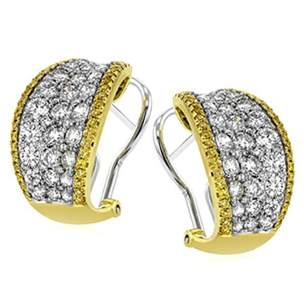 Simon G. "Simon Set" Two Tone Diamond Earrings