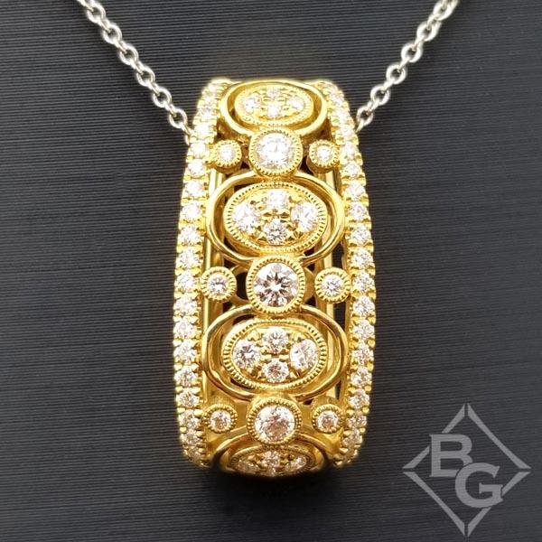 Simon G. Vintage Style Filigree Diamond Pendant