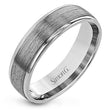 Load image into Gallery viewer, Simon G. White and Rose Two-Tone Brushed Wedding Ring
