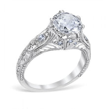 Load image into Gallery viewer, Whitehouse Brothers Venetian Crown Vintage Style Engagement Ring
