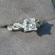 Load and play video in Gallery viewer, Artcarved &quot;Gabriella&quot; Princess Cut Twist Diamond Engagement Ring

