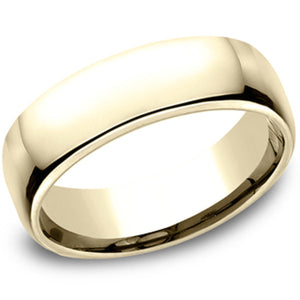 Benchmark Classic Yellow Gold 6.5MM European Comfort Fit Wedding Band