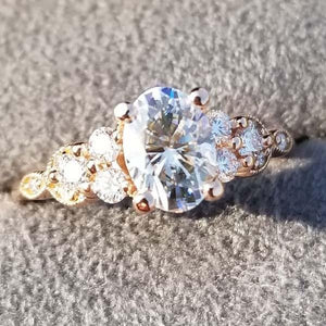 Artcarved Adeline Rose Gold Oval Cut Diamond Engagement Ring