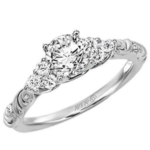 Artcarved "Gossimer" Scrollwork Diamond Engagement Ring