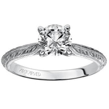 Load image into Gallery viewer, Artcarved &quot;Imani&quot; Knife Edge Engraved Solitaire Diamond Engagement Ring
