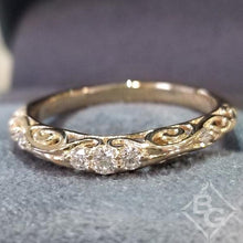 Load image into Gallery viewer, Artcarved &quot;Peyton&quot; Curved Filigree Diamond Wedding Band
