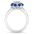 Load image into Gallery viewer, Barkev&#39;s Flower Halo Blue Sapphire Diamond Engagement Ring
