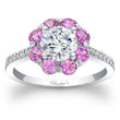 Load image into Gallery viewer, Barkev&#39;s Flower Halo Pink Sapphire Diamond Engagement Ring
