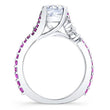 Load image into Gallery viewer, Barkev&#39;s Pink Sapphire &quot;Flare&quot; Prong Set Diamond Engagement Ring
