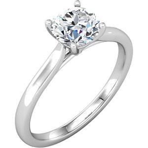 Ben Garelick 10K White Gold Cathedral Engagement Ring Solitaire