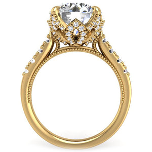 Ben Garelick Astra Galactic Head 4.0 Carat Round Diamond Engagement Ring