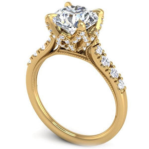 Ben Garelick Astra Galactic Head Round Diamond Engagement Ring