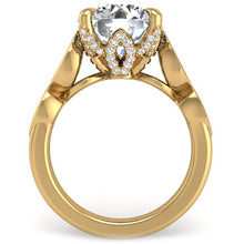 Load image into Gallery viewer, Ben Garelick Bella Round Lab-Grown Diamond Engagement Ring with Bezel Set Marquise Side Diamonds
