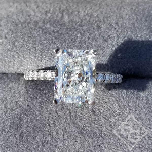 Ben Garelick Elongated Radiant Diamond Engagement Ring