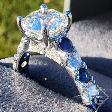 Load image into Gallery viewer, Ben Garelick Sapphire &amp; Diamond Shared Prong Engagement Ring
