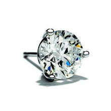 Load image into Gallery viewer, Ben Garelick Single Three Prong Round Cut Lab-Grown Diamond Stud Earring
