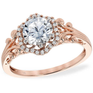 Ben Garelick Vintage Style Halo Diamond Engagement Ring