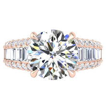 Load image into Gallery viewer, BGLG Mini-Montauk Round &amp; Baguette Lab-Grown Diamond Engagement Ring
