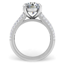 Load image into Gallery viewer, BGLG Mini-Montauk Round &amp; Baguette Lab-Grown Diamond Engagement Ring
