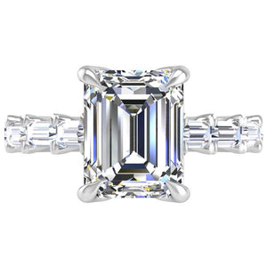 BGLG Nolita 4.00 Carat Baguette Cut Lab-Grown Diamond Engagement Ring