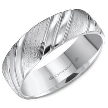 Load image into Gallery viewer, CrownRing Lite Diagonal High Polished Wedding Band
