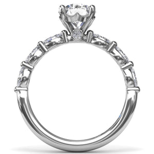 Fana Marquise Cut Side Shared Prong Diamond Engagement Ring