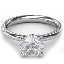 Load image into Gallery viewer, Fana Round Cut Four Prong High Polish Solitaire Engagement Ring
