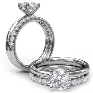 Fana Round Cut Four Prong High Polish Solitaire Engagement Ring