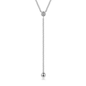 Gabriel Bujukan Diamond "Y" Knot Necklace