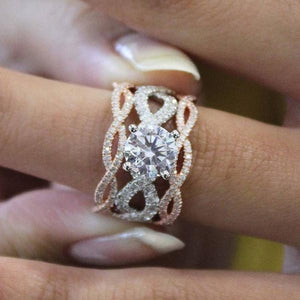 Gabriel & Co. Wide Twist Diamond Engagement Ring