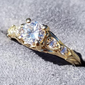Gabriel & Co. "Chelsea" Engagement Ring Featuring 0.50 Carat Moissanite