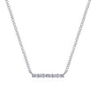 Load image into Gallery viewer, Gabriel &amp; Co. Baguette &amp; Round Diamond Bar Necklace

