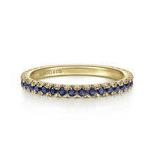 Load image into Gallery viewer, Gabriel &amp; Co. Blue Sapphire Stackable Ring
