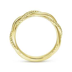 Gabriel & Co. "Catalina" Rope Texture Twist Wedding Ring