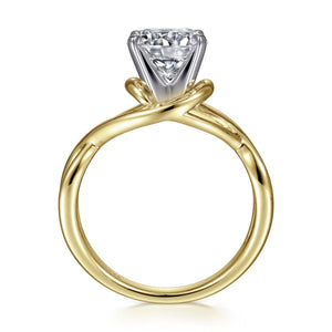 Gabriel & Co. "Celine" Bypass Twist Diamond Engagement Ring