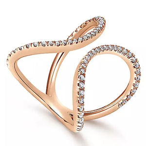 Gabriel & Co. Contemporary "Kaslique" Diamond Fashion Ring