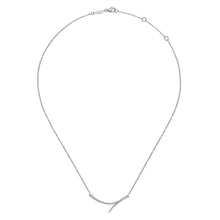 Load image into Gallery viewer, Gabriel &amp; Co. Curved Bypass Diamond Pavé Necklace
