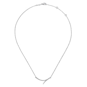 Gabriel & Co. Curved Bypass Diamond Pavé Necklace