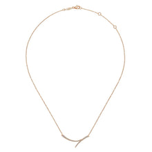Load image into Gallery viewer, Gabriel &amp; Co. Curved Bypass Diamond Pavé Necklace
