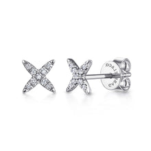 Load image into Gallery viewer, Gabriel &amp; Co. Diamond Pave &quot;X&quot; Stud Earrings
