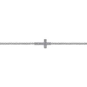 Gabriel & Co. Diamond Sideways Cross Bracelet