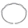 Load image into Gallery viewer, Gabriel &amp; Co. Diamond Station Flexible Textured Bangle Bracelet
