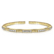 Load image into Gallery viewer, Gabriel &amp; Co. Diamond Station Flexible Textured Bangle Bracelet
