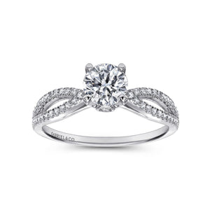 Gabriel & Co. "Elyse" Split Shank Diamond Engagement Ring
