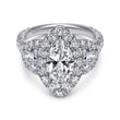 Load image into Gallery viewer, Gabriel &amp; Co. &quot;Eve&quot; Massive Marquise Halo Diamond Engagement Ring
