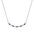 Load image into Gallery viewer, Gabriel &amp; Co. Lusso Blue Sapphire and Diamond Bar Necklace
